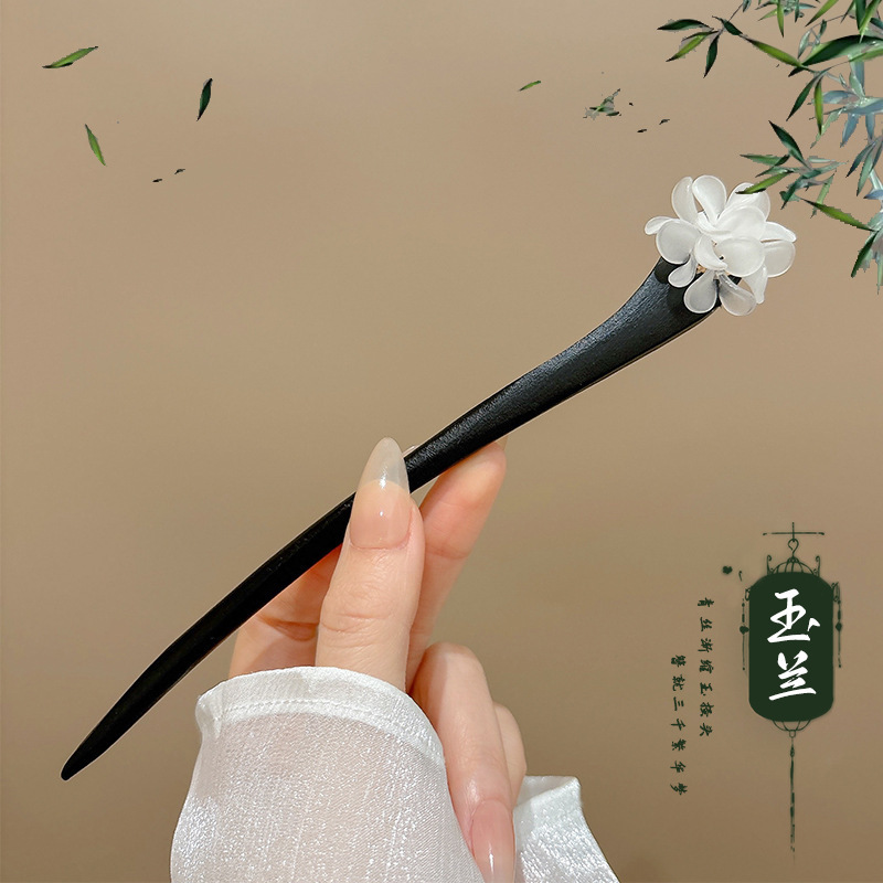 高級気質百合頭飾り新古風花高級感ヘアピン清新甘美女古風チャイナドレスヘアピン|undefined