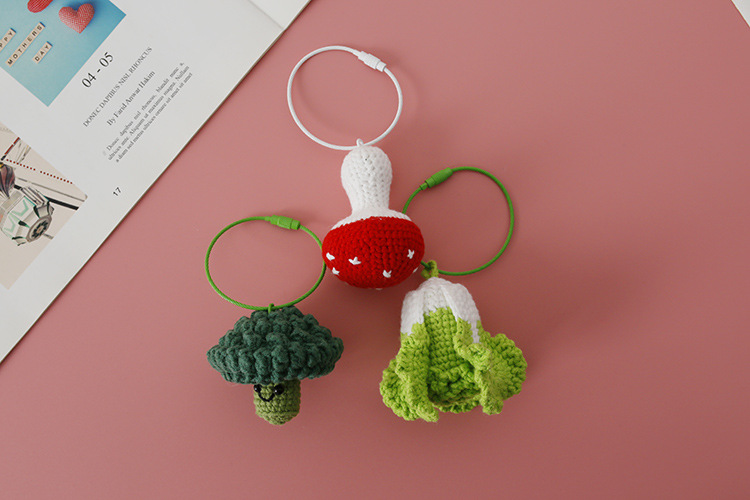 1 Piece Cute Vegetable Yarn Knitting Bag Pendant display picture 1