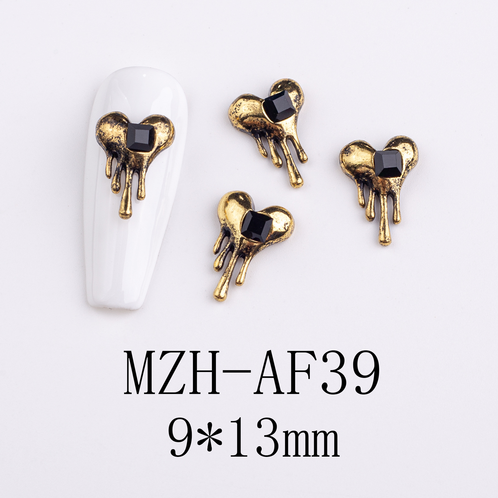10g Weight Nail Decoration Accessories Nail Supplies 1 Piece Quantity Alloy Material Halloween Festival Heart Shape Pattern Retro, Simple Style Style Halloween Retro Simple Style Heart Shape Alloy Nail Decoration Accessories 1 Piece 20