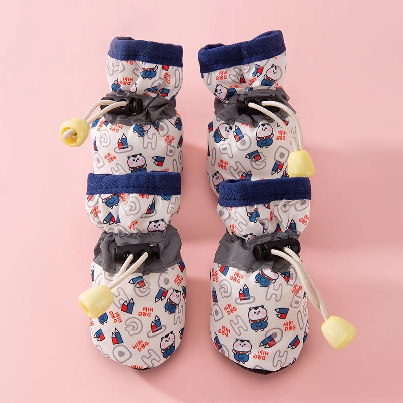 Бежевые мишки с принтом по всей поверхности [новый водонепроницаемый верх]