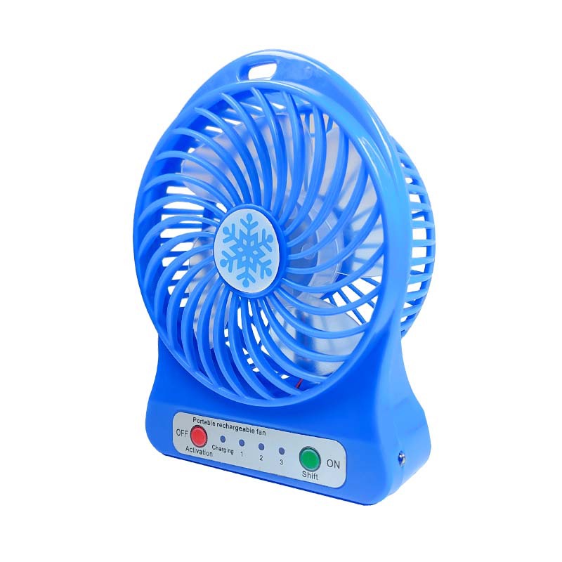 Mini ventilador USB portátil de escritorio con logotipo personalizable, diseño de copo de nieve y plátano, silencioso y pequeño.