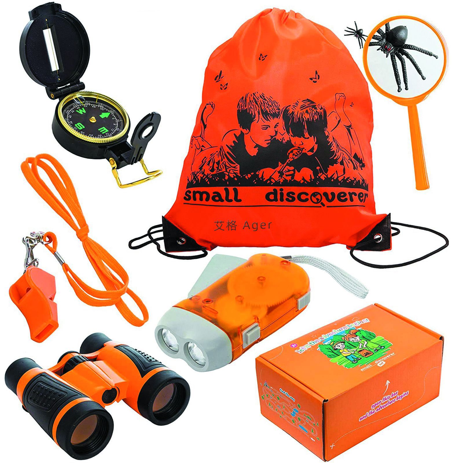 Telescopio infantil con kit de observación de insectos, juguetes educativos de exploración al aire libre para niños