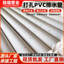厂家批发打孔pvc排水管工程建设园区化工透水渗水绿化白色塑料管