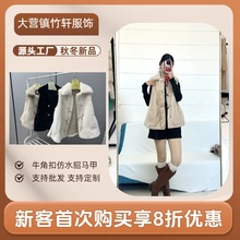 2025春秋新款羊羔毛马甲女皮毛一体洋气外穿百搭加厚马夹网红外套