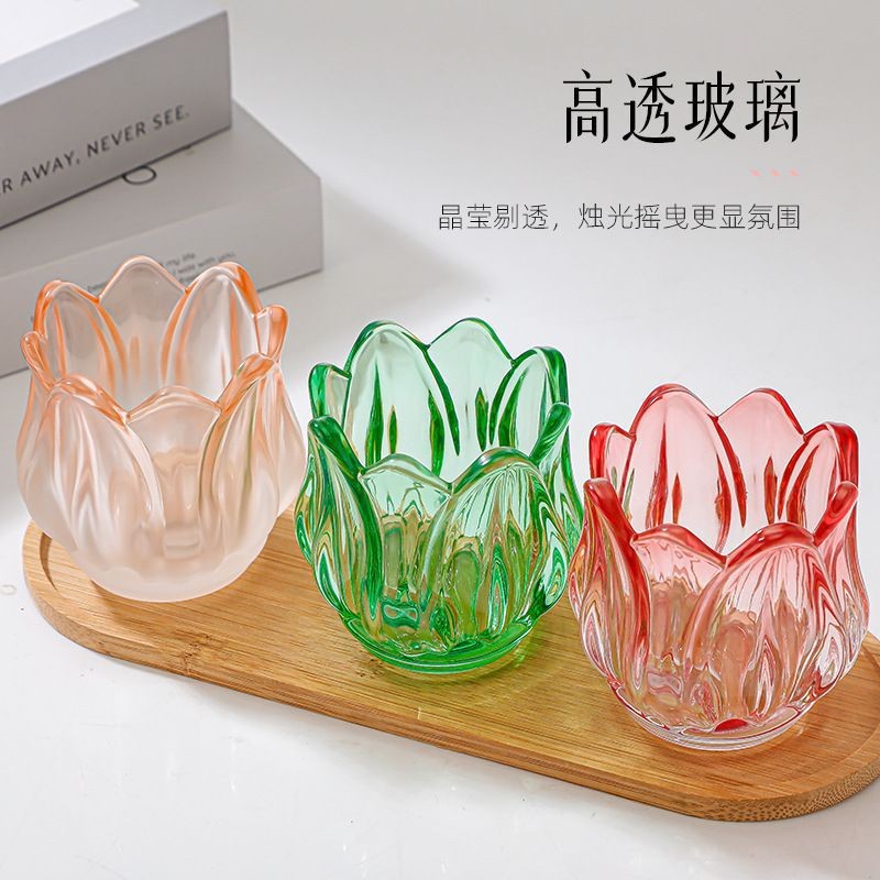 Tulipan taza de vela taza de té vela