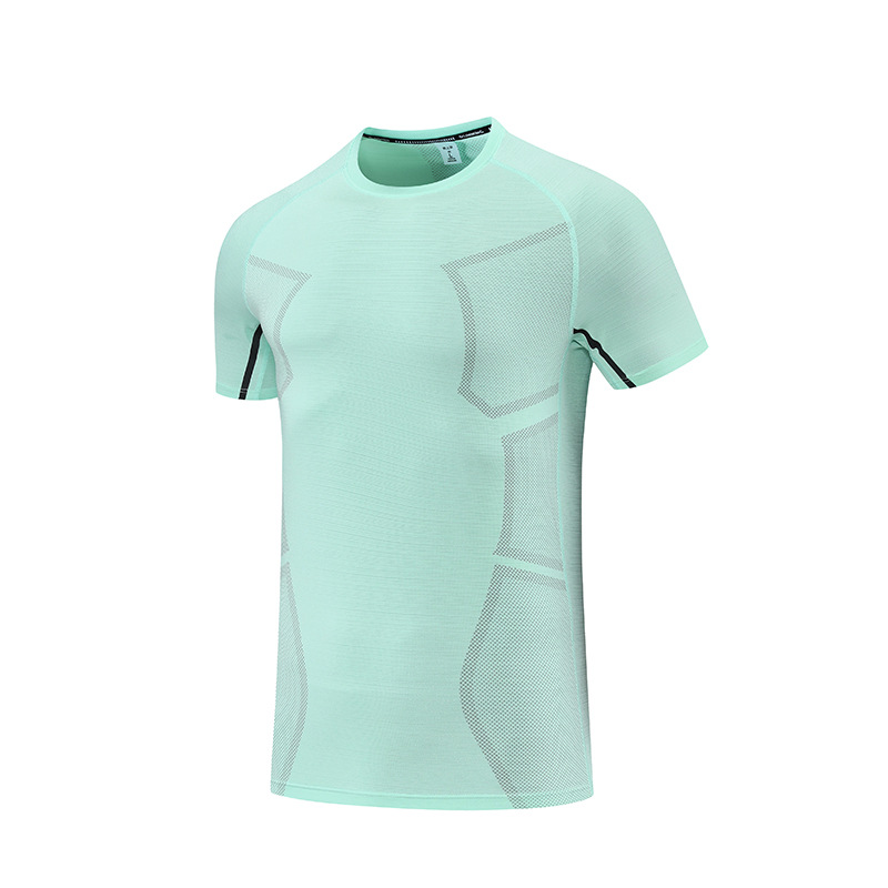 2022 verano transfronterizo hombres deportes casual cuello redondo media manga fitness correr suelta más tamaño camiseta impresa B
