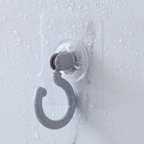 Rotating 360-degree Adhesive Hooks for Mosquito Net, Door, Wardrobe, No-Drill Bathroom and Living Room Storage Hooks