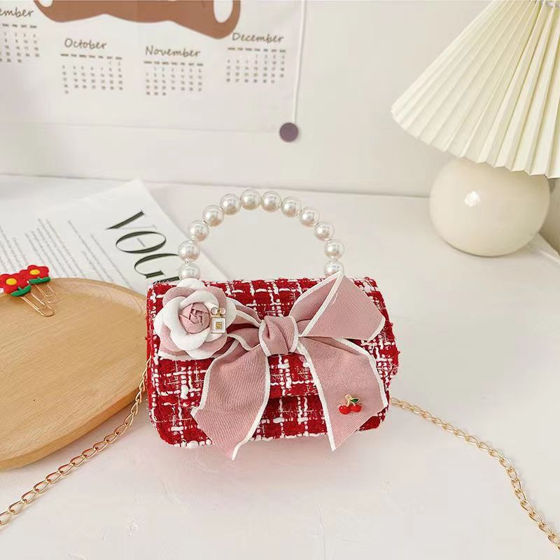 Bolsas de Año Nuevo para niños, chicas lindas, bolsas de mochila princesa bebé, estilo rojo de Año Nuevo, fragancia