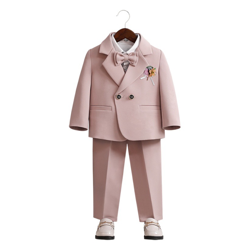 Children's suit suit autumn and winter New boys' British flower girl wedding dress children's birthday one-year-old dress delivery