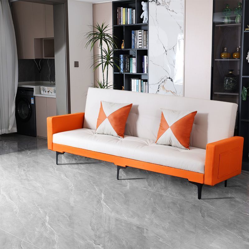 Orange and off-white [three-proof cat scratch leather] titanium steel legs)