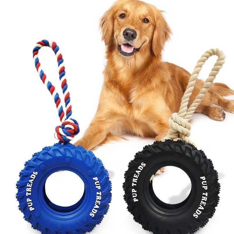 Juguete de goma para perros, con sonido, resistente a la mordedura, BSCI certificado, al por mayor