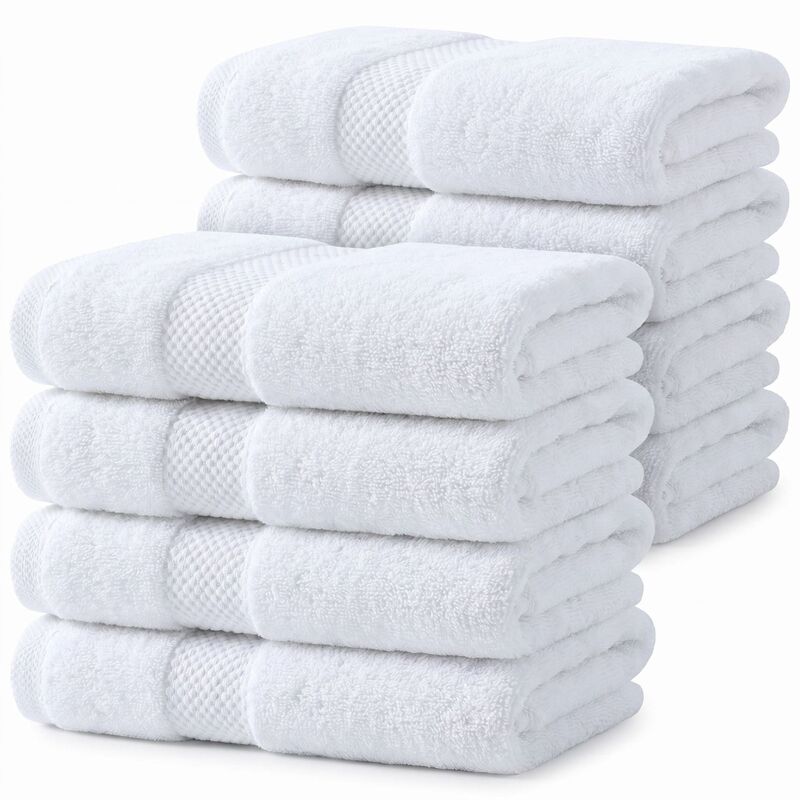 Pure Cotton Towels 100% Turkish Cotton White Hand Towels Hotel-Grade Bath Towel Set Bath Towel Wholesale Cross-Border Customization