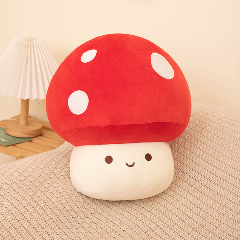 Cute muñeca de hongos dibujos animados coloridos juguetes de peluche muñecas grandes series de hongos al por mayor transfronterizos