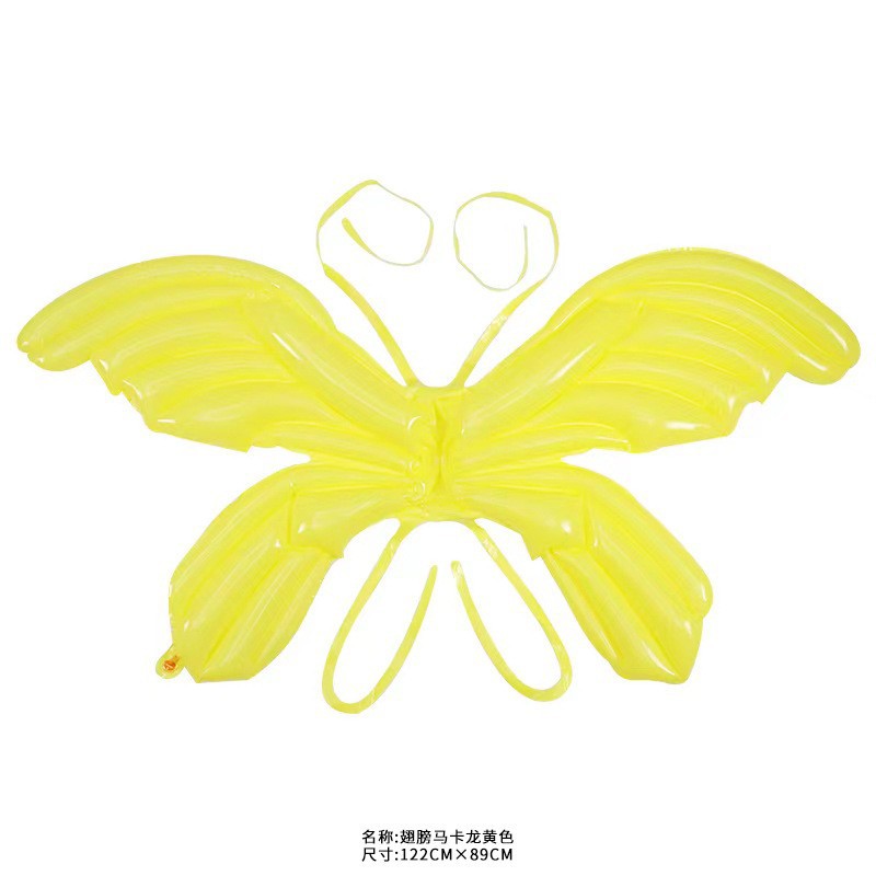 Ángel mariposa alas globo película de aluminio lote mixto colorido mágico macaron inflable para niños puesto al por mayor flash