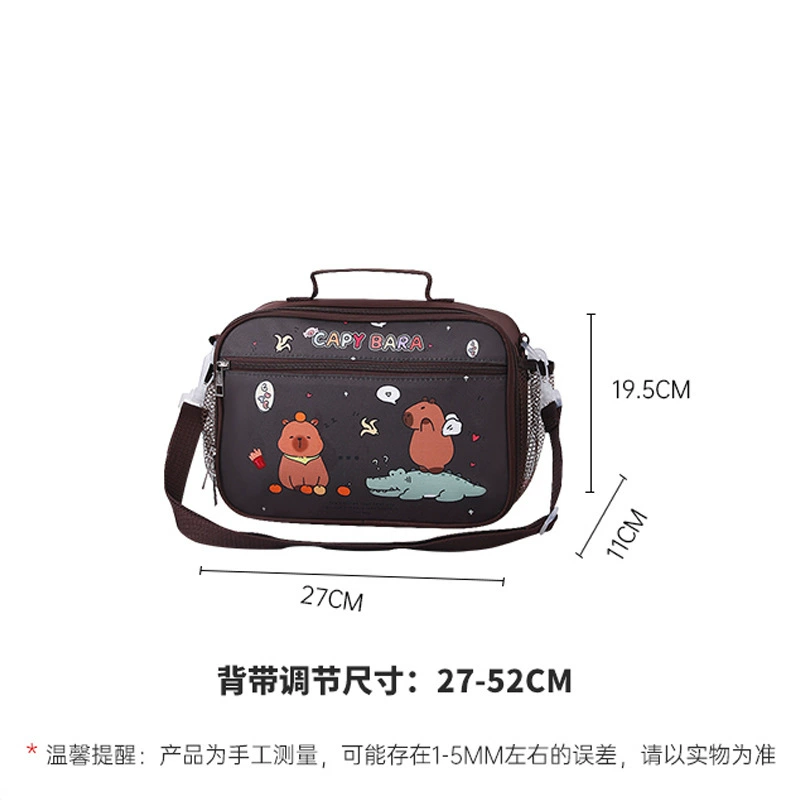 Lunch box bag for elementary school students, handheld capacious cartoon cute thermos, increased thickness