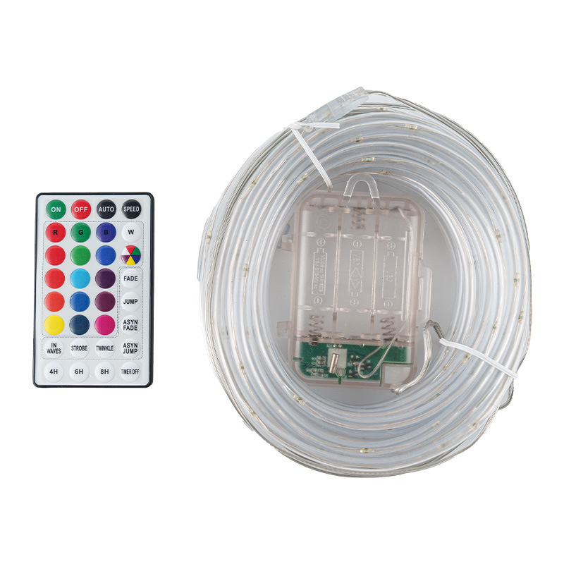 LED iluminación de tubo de color resaltado LED string exterior impermeable decoración de patio de Navidad decoración de lámparas