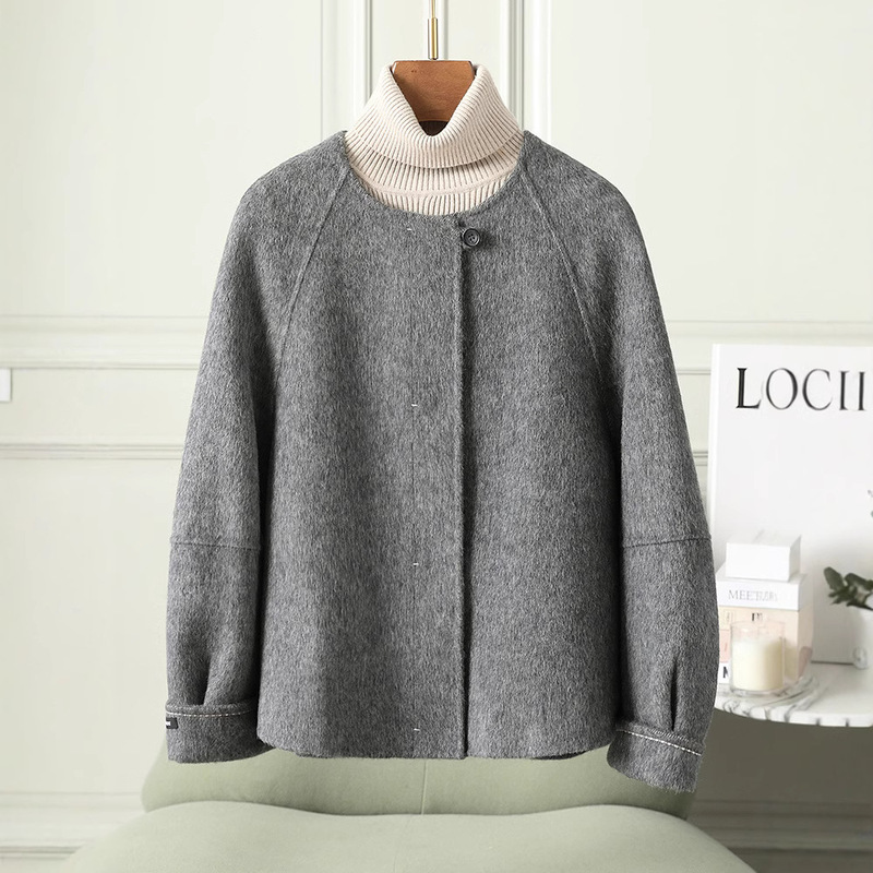 Double-Sided Wool Outwear for Women Short 2025 Spring New Style Elegant Loose Small Fragrant Style Woolen Outwear for Small Women Double-Sided Wool Outwear for Women Short 2025 Spring New Style Elegant Loose Small Fragrant Style Woolen Outwear for Small Women