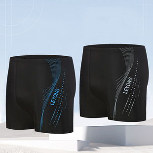 Men's swimming trunks quick-drying breathable boxers wave point super plus size beach pants adult hot spring swimming trunks wholesale