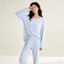 春季新品情侣休闲舒适睡衣品质简约舒适家居服套装可外穿
