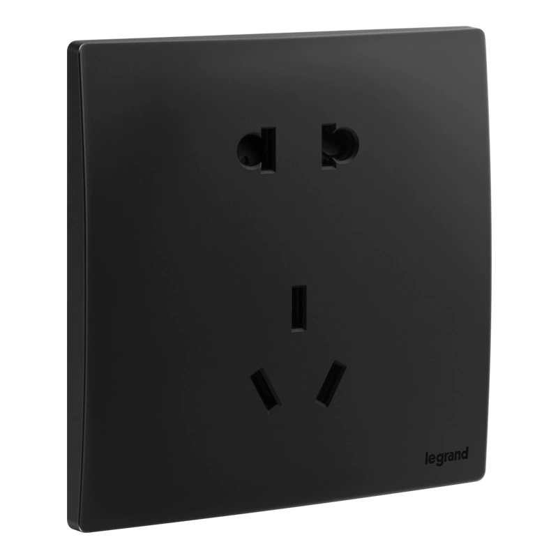 Rog Lawi Night Night Black Switch Socket Panel Welai Black Five -hole Two Three Plugs Wall House 86 Type 86