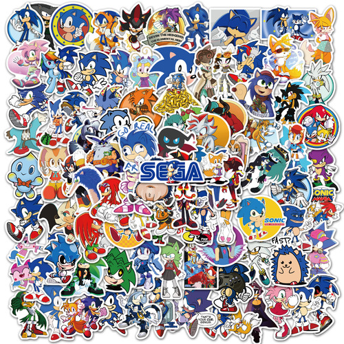 100 pieces of Sonic the Hedgehog game graffiti stickers laptop suitcase mobile phone case decoration diy waterproof stickers
