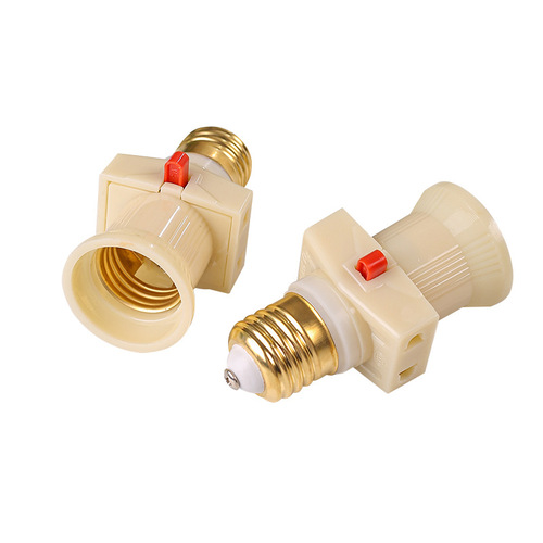 Xindatai pure copper double-split fire E27 Rotary lamp holder with socket switch conversion screw lamp holder