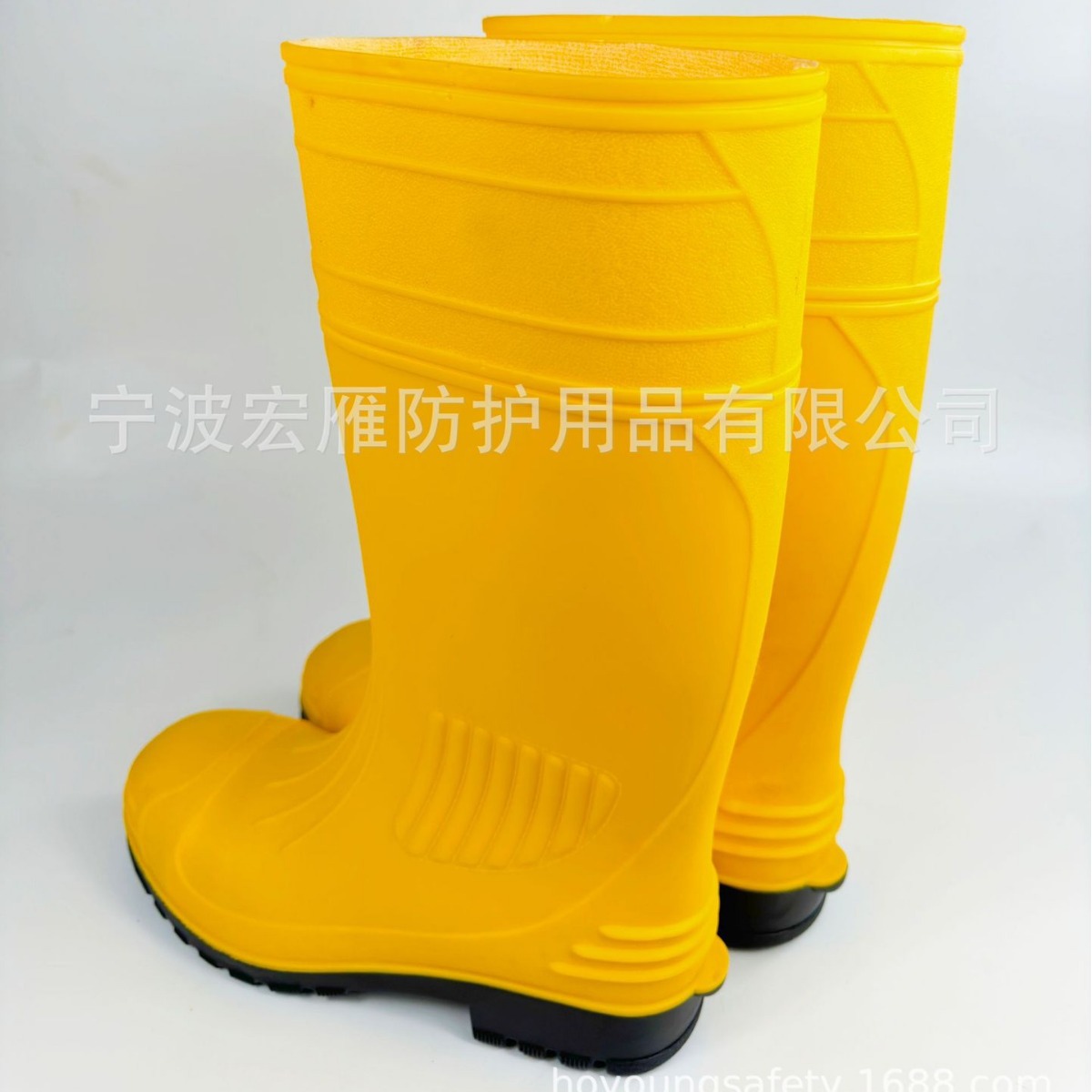 PVC高筒雨靴安全鞋防滑防水耐磨户外工作鞋煤矿探井水鞋工厂直销