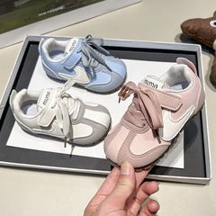 女童运动鞋2025春秋季韩版儿童阿甘鞋软底休闲板鞋男童红色德训鞋