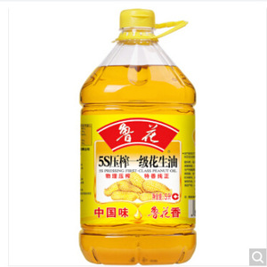 鲁花5S油物理压榨一级花生油3.68L4L 5L 5.7L 6.18L 5.436L5L铁桶