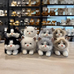 かわいいシミュレーションラグドール猫が鳴くぬいぐるみ人形布人形人形子供の子猫が猫の音を鳴らす