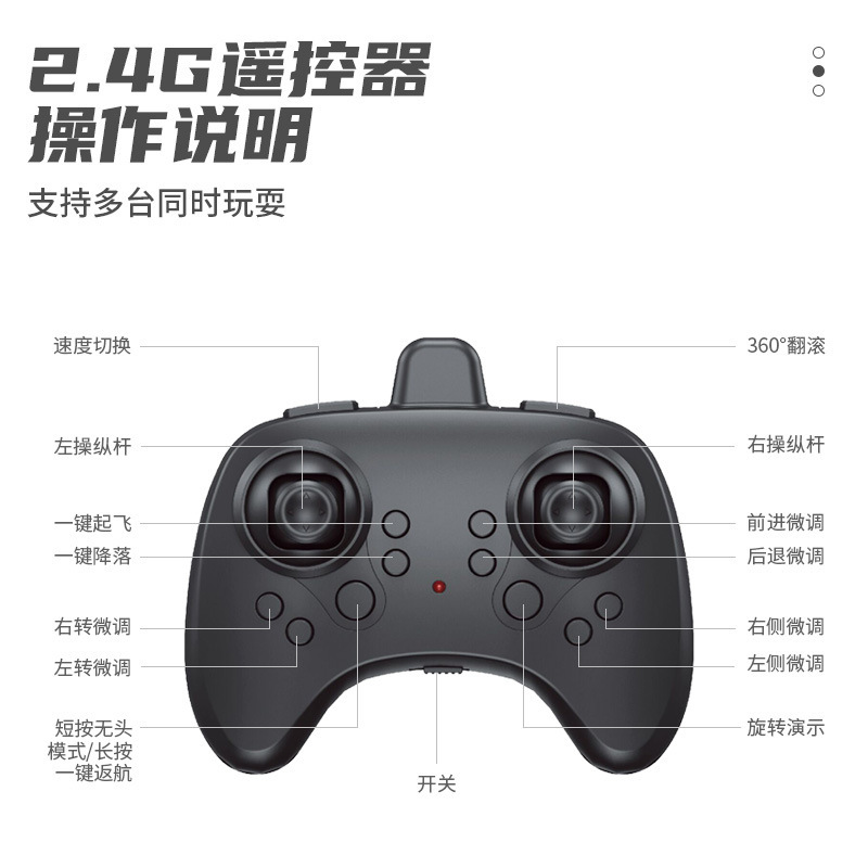 Nuevo avión de combate de espuma de control remoto modelo de avión no tripulado de cuatro ejes de suspensión de vuelo de altura fija rodando juguetes acrobaciosos