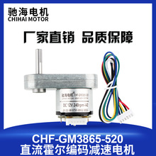 厂家直销GM3865直流520减速电机13线磁性霍尔编码器盘马达12V6V