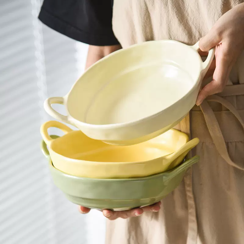 简约哑光陶瓷双耳碗餐具金边不规则手捏纹汤碗小众大碗饭碗拉面碗