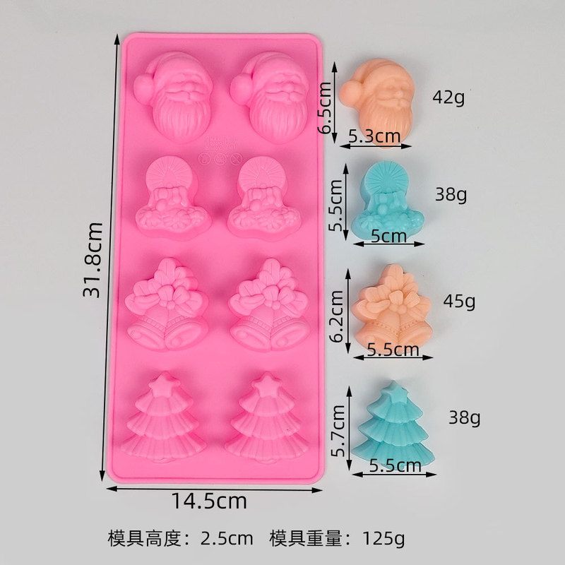 9連異なる草花形食品級シリコン型チョコレートキャンディーゼリー凉粉金型DIY手作り石けん型|undefined