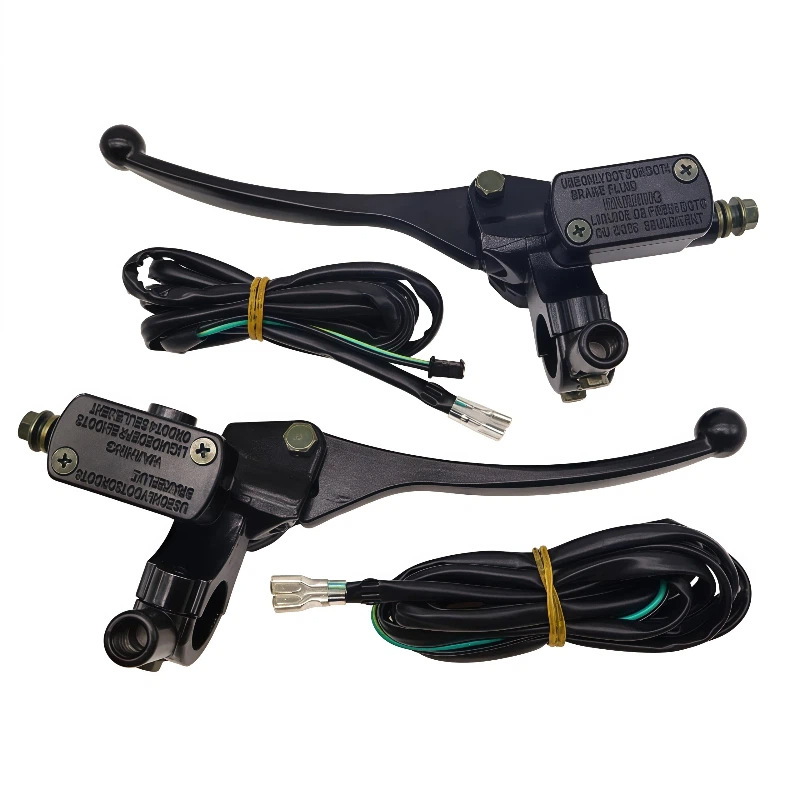Harley Electric Vehicle Accessories, Left and Right Hydraulic Oil Brake Pumps with Power Cut-Off Switch, Compatible with Citycoco Series