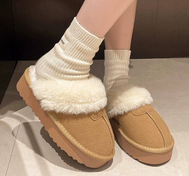 俏妃菲 Winter fleece footwear platform, boots, slippers