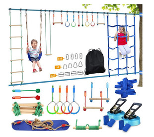Amazon's Popular Ninja Climbing Rope Balance Training Set Kidsren's Climbing Combination Slackline Flat Belt