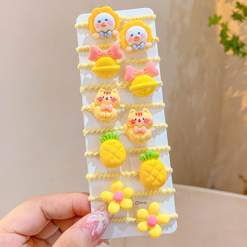 卡通头绳辫子发饰高弹力尼龙发圈发女宝宝橡皮筋头花儿童头饰|undefined