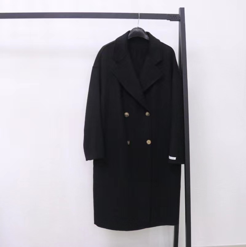 Abbigliamento donna 100% cashmere double face cappotto invernale classico colletto abito retrò cappotto doppiopetto ampio_voghion.com