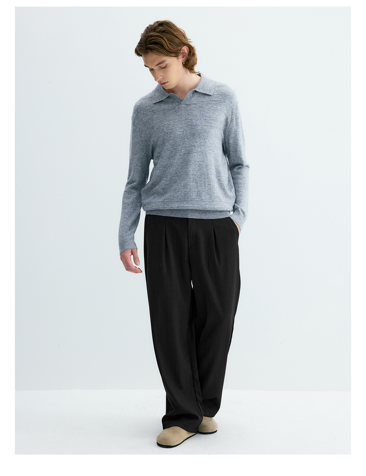 UNF Striped Straight-Leg Trousers