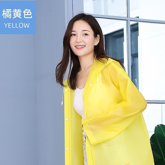 Hombres y mujeres con capucha de viaje al aire libre impermeable largo poncho de cuerpo completo adulto portátil engrosado no desechable Eva lluvia