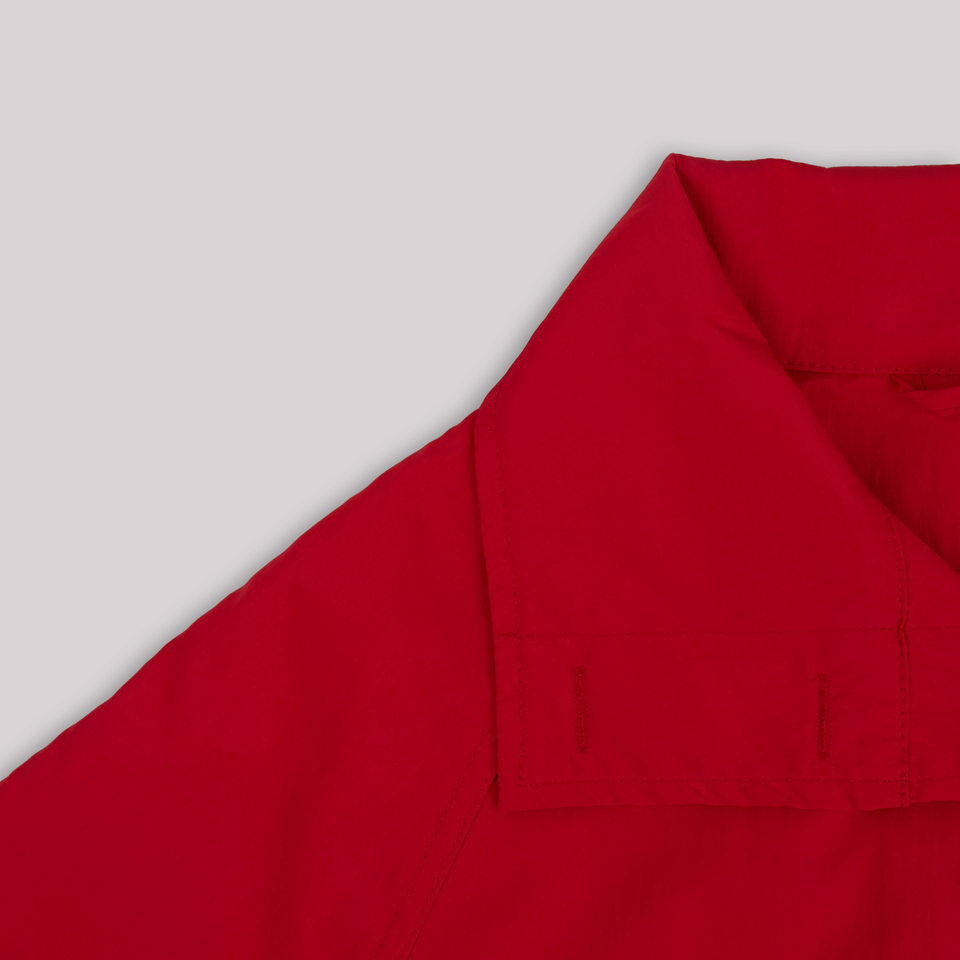 Áo khoác măng tô nữ dáng ngắn cổ đứng khóa kéo phong cách Âu Mỹ — Chất liệu: 55% Polyester, 45% Nylon, Có đủ size, trọng lượng: 320g, màu đỏ chi tiết 15