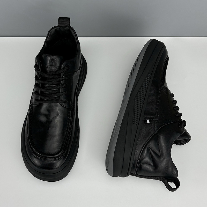 가죽 운동화 남성용 트렌디 한 올매치 캐주얼 신발 유럽 역 광대 신발 하이 엔드 귀여운 못생긴 망고 신발