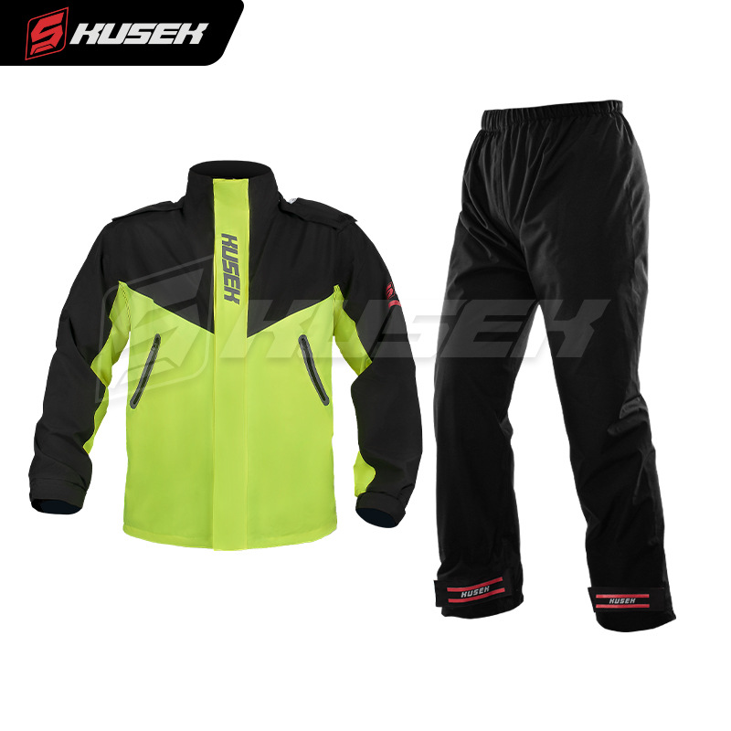 Impermeable lluvia pantalones traje jinete coche eléctrico motocicleta hombres y mujeres senderismo al aire libre para llevar impermeable adulto Split