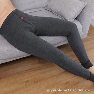 Autumn and Winter Warm Pants Men's Thermal Underwear Fleece-lined Thickened Korean-style Comfortable Breathable Cotton Pants for Men