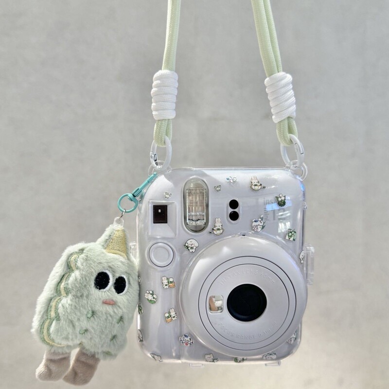Mini12 Transparent Shell Instax Crystal Stand Hard Shell Camera Protective Shell Chain