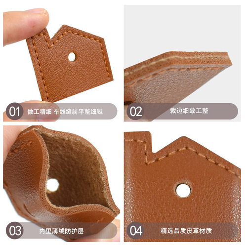 New PU leather key case, cute leather key chain, multi-functional key holder, leather key cap