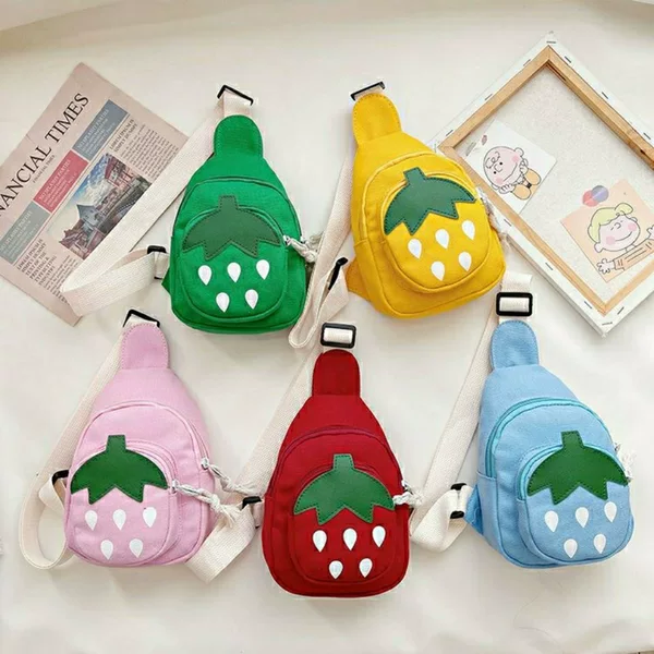 Children's Bags, Crossbody Bags, Girls' Cute Princess Cartoon Chest Bags, Korean Style Foreign Style Baby Accessories Bags, Canvas Small Bags