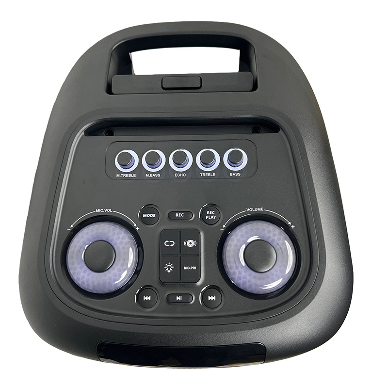 Promoción transfronteriza doble 10 pulgadas 60W altavoces al aire libre mercado de venta de reproducción Bluetooth con micrófono LED luz de atmósfera