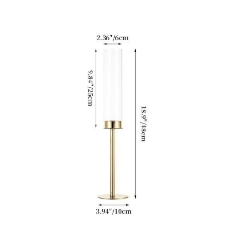 Candelaria de vidrio transfronteriza para decoraciones retro europeas metal chapado boda fiesta de cumpleaños decoración de mesa de comedor props